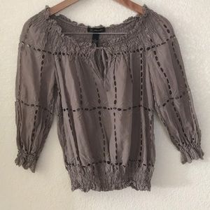 I.N.C international concept cotton embroided top